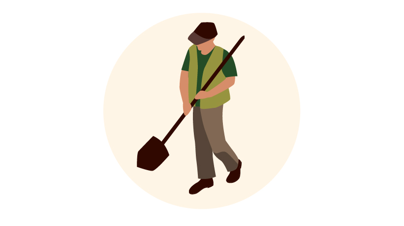 illustration of outdoor worker